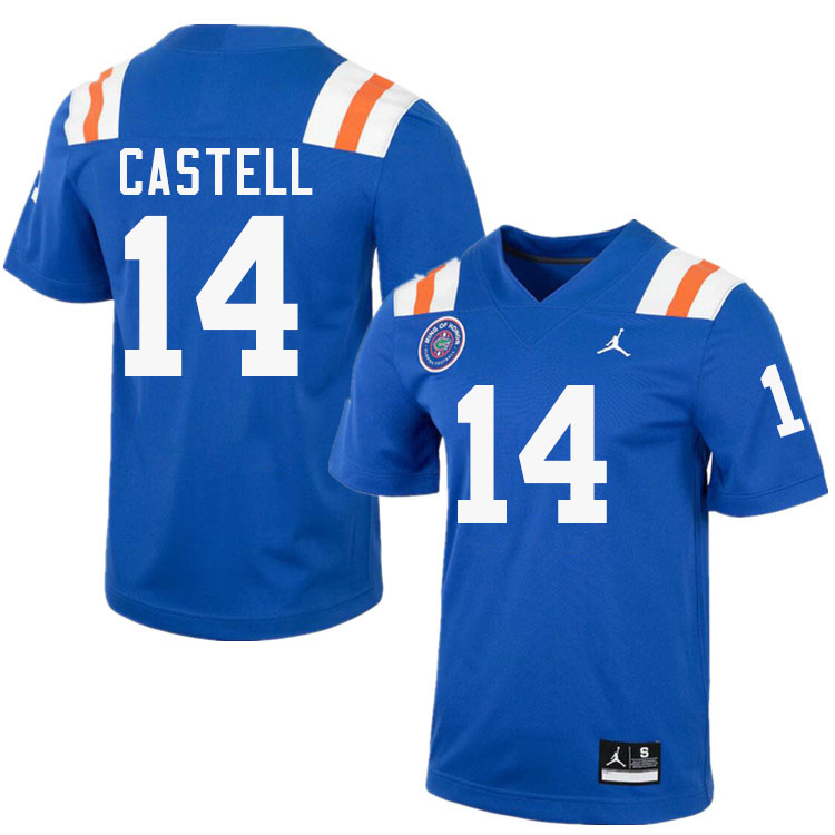 Jordan Castell Florida Jersey,Florida Gators #14 Jordan Castell Jersey Youth Uniforms-Throwback Royal